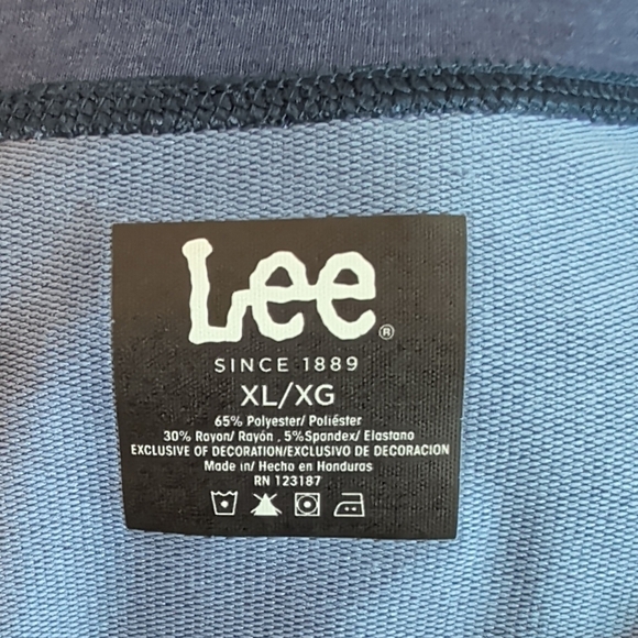 Lee Deep Blue Crew Neck Shirt Size XL - Picture 3 of 5